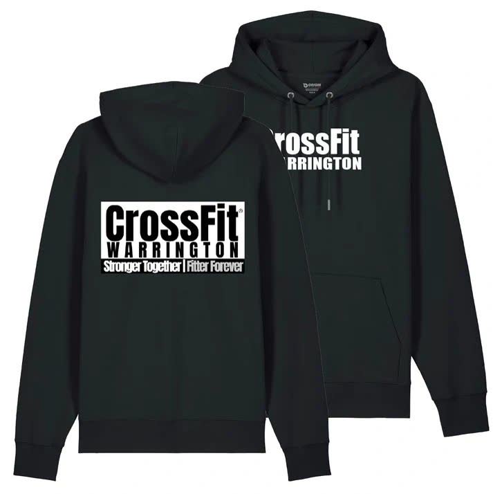 CrossFit Warrington hoodie, front and back