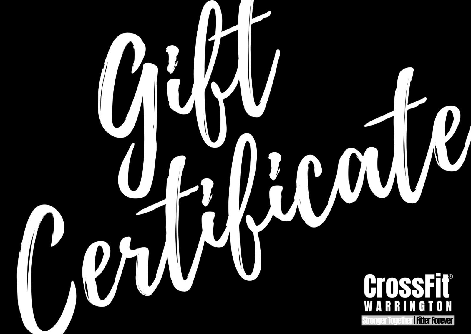 CrossFit Warrington gift certificate